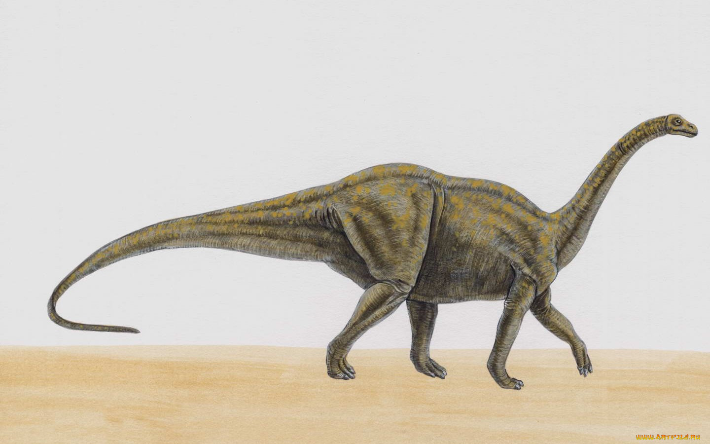 Динозавр с длинным хвостом